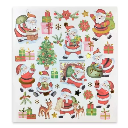 Pack 4 Láminas Pegatinas Navideñas Metálicas Adhesivas Pack 4 Láminas Pegatinas Navideñas Metálicas Adhesivas