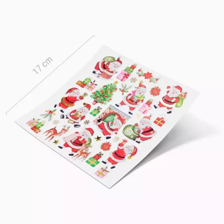 Pack 4 Láminas Pegatinas Navideñas Metálicas Adhesivas Pack 4 Láminas Pegatinas Navideñas Metálicas Adhesivas