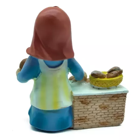 Figura Panadera Naïf en Marmolina 10 cm para Belén Navidad