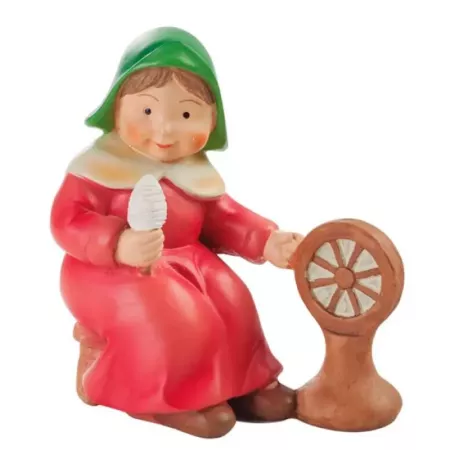 Figura Hilandera Naïf 10 cm para Belén - Decoración Navidad