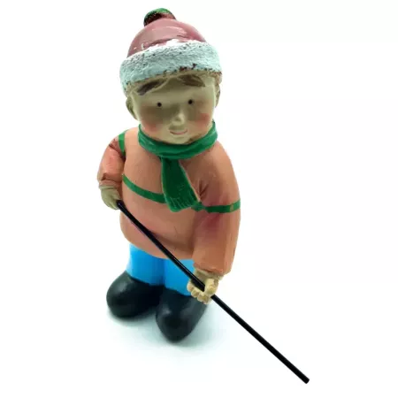 Set 2 Figuras Pastor y Tió Naïf 10 cm para Belén Navidad