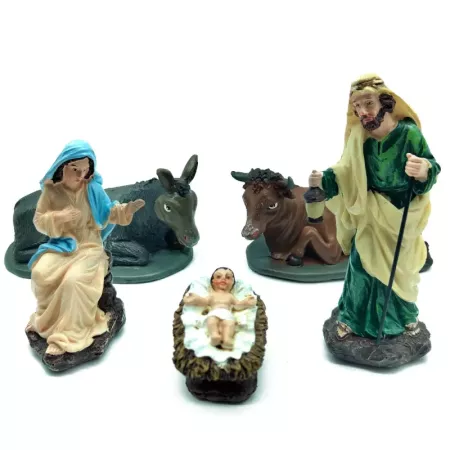 Set 5 Figuras Nacimiento Belén 12 cm | Navidad Tradicional