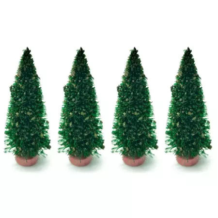 Pack 4 Abetos de Madera para Belén – Decoración Navideña 8 cm