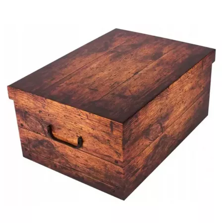 Caja Plegable Eco Madera 51x37x24 cm, Resistente y Práctica Caja Plegable Eco Madera 51x37x24 cm, Resistente y Práctica