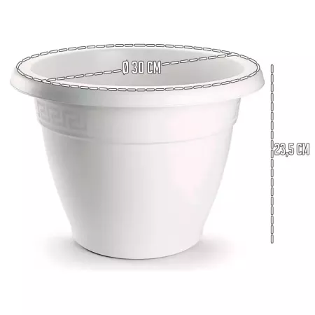 Tradineur - Maceta Redonda "Terracota" - Fabricado en Plástico - Macetero apto para Exterior e Interior del hogar - 30 cm - Colo