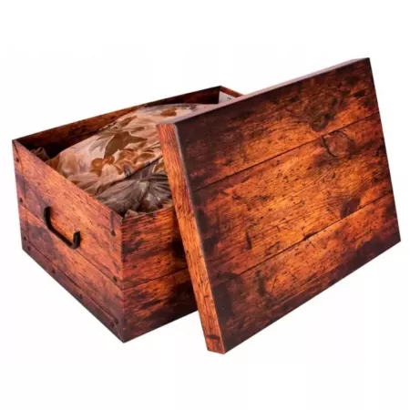 Caja Plegable Eco Madera 51x37x24 cm, Resistente y Práctica Caja Plegable Eco Madera 51x37x24 cm, Resistente y Práctica