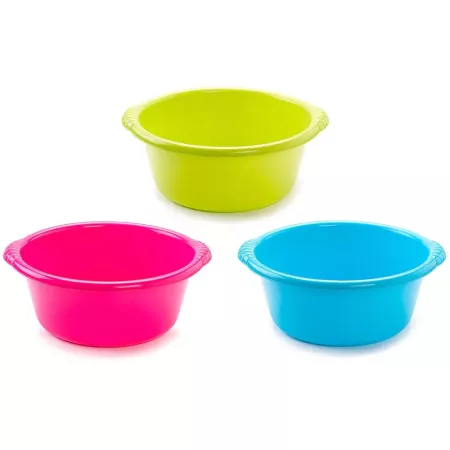 Tradineur - Cubo, Barreño, Tina Multiusos - Fabricado en plástico - Producto y Utensilio de Limpieza - Forma Redonda - Capacidad