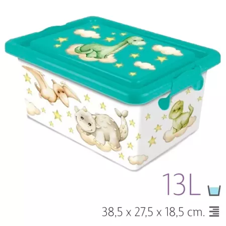 Tradineur - Caja de plástico con cierres laterales de clip y tapa, cajón de almacenaje multiusos, ordenación, objetos, hogar, fa Tradineur - Caja de plástico con cierres laterales de clip y tapa, cajón de almacenaje multiusos, ordenación, objetos, hogar, fa