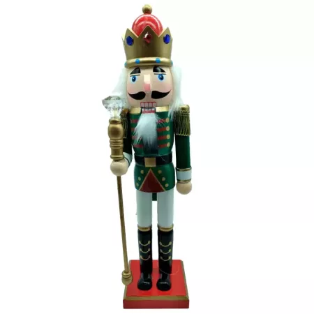 Figura Soldado Cascanueces Navideño de Madera 38 cm