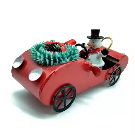 Coche Colgante Metal Navidad 11x4,5 cm - Decoración Festiva