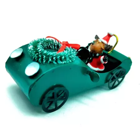 Coche Colgante Metal Navidad 11x4,5 cm - Decoración Festiva