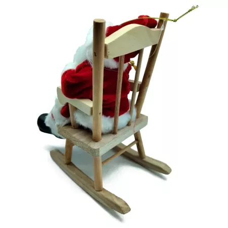 Figura Papá Noel Mecedora Navidad 22x12x20 cm Decorativa