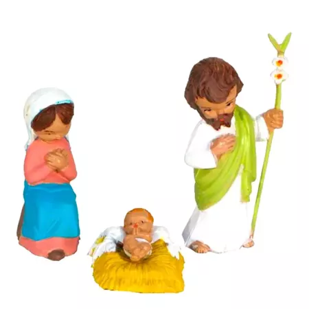 Set 6 Figuras Nacimiento Naïf en Marmolina – Decoración Navidad