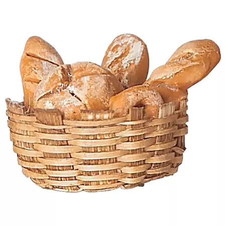 Figura miniatura cesta con pan para Belén - Navidad 2024 Figura miniatura cesta con pan para Belén - Navidad 2024
