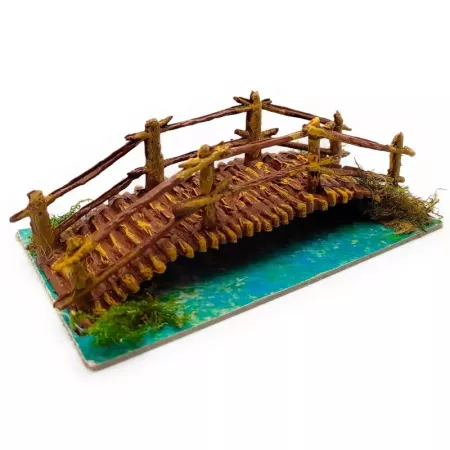 Puente de Troncos para Belén Navidad Tradicional 17x9 cm