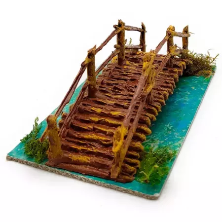 Puente de Troncos para Belén Navidad Tradicional 17x9 cm