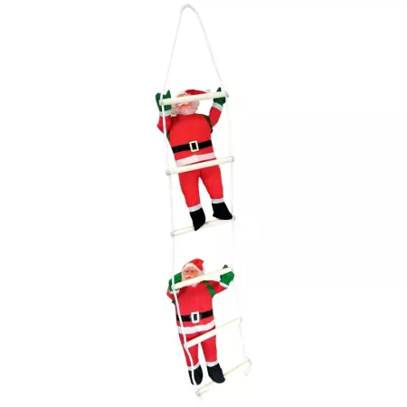 Muñeco Papa Noel 120 cm en Escalera para Decoración Navidad