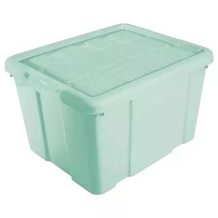 Tradineur - Caja de Almacenamiento con tapa - Fabricado en plástico - Contenedor para almacenar juguetes, Libros, ropa, mantas -