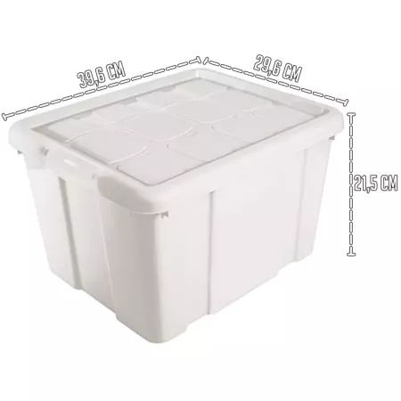 Tradineur - Caja de Almacenamiento con tapa - Fabricado en plástico - Contenedor para almacenar juguetes, Libros, ropa, mantas -