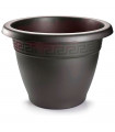Tradineur - Maceta Redonda "Terracota" - Fabricado en Plástico - Macetero apto para Exterior e Interior del hogar - Ø 30 cm - Color Antracita