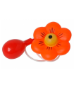 Tradineur - Flor de payaso de plástico con chorro de agua, complementos de disfraces de adulto, carnaval, halloween, circo, fiestas, cumpleaños, diámetro 12 cm, color aleatorio