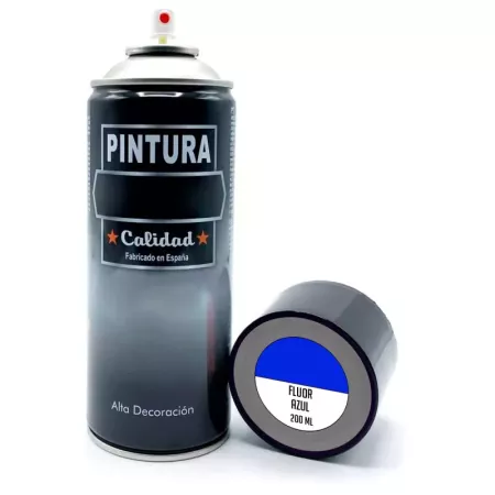 Spray pintura azul fluor 200 ml para madera y metal Spray pintura azul fluor 200 ml para madera y metal