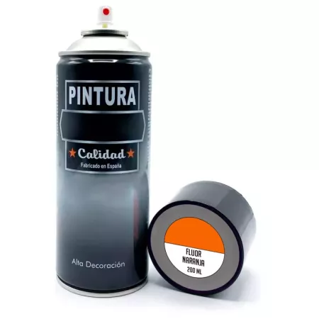Pintura Spray Naranja Flúor 200ml para Madera y Más Pintura Spray Naranja Flúor 200ml para Madera y Más