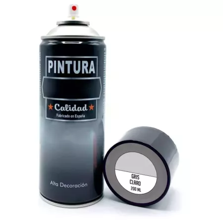Spray pintura gris claro 200 ml - fácil aplicación en materiales Spray pintura gris claro 200 ml - fácil aplicación en materiales