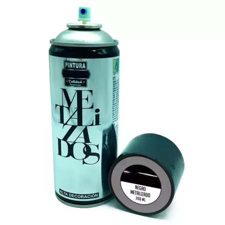 Spray Negro Metalizado 200ml para Madera, Metal y Más Spray Negro Metalizado 200ml para Madera, Metal y Más