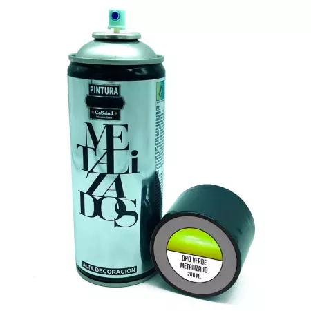 Pintura Spray 200ml Oro Verde Metalizado para Madera y Más Pintura Spray 200ml Oro Verde Metalizado para Madera y Más