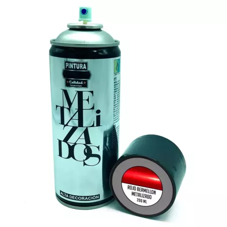 Spray Pintura Rojo Bermellón Metalizado 200ML - Versátil Spray Pintura Rojo Bermellón Metalizado 200ML - Versátil