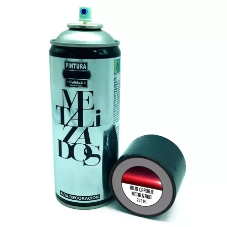 Spray Pintura 200ml Rojo Metalizado para Madera y Más