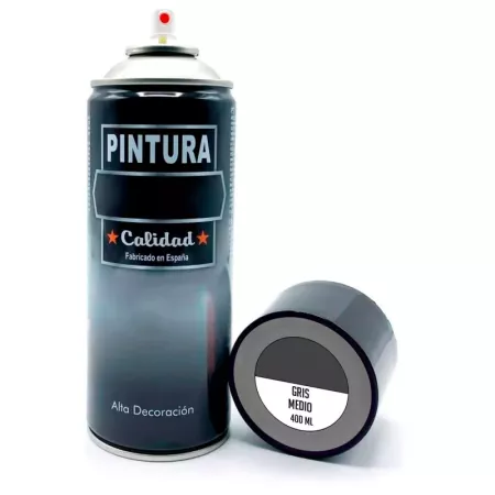 Tradineur - Bote de Pintura en Spray - Fabricado en España - Ideal para cualquier superficie, Madera, Metal, Cartón, Piedra o Ce