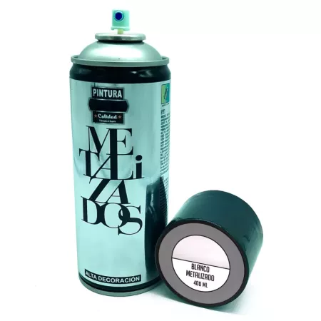 Spray Pintura Blanco Metalizado 400 ml – Ideal Madera y Más Spray Pintura Blanco Metalizado 400 ml – Ideal Madera y Más