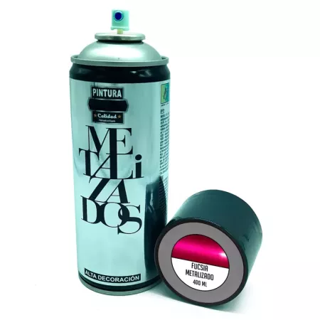 Spray pintura fucsia metalizado 400 ml para múltiples superficies Spray pintura fucsia metalizado 400 ml para múltiples superficies