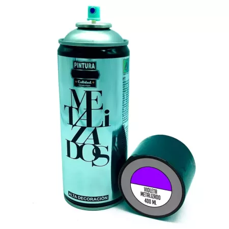 Spray pintura violeta metalizado 400 ml para múltiples superficies Spray pintura violeta metalizado 400 ml para múltiples superficies