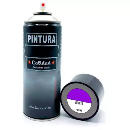 Spray pintura violeta 400ml para madera, metal y más