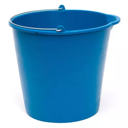 Cubo Azul 13L Resistente con Pico Vertedor y Asa Metálica Cubo Azul 13L Resistente con Pico Vertedor y Asa Metálica