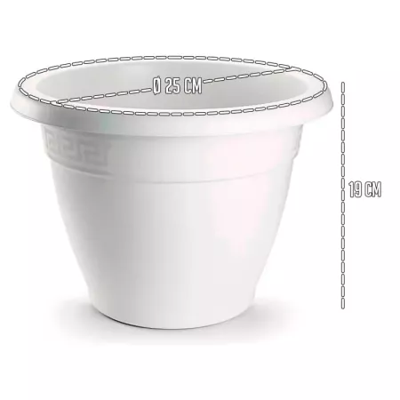 Tradineur - Maceta Redonda "Terracota" - Fabricado en Plástico - Macetero apto para Exterior e Interior del hogar - Ø 25 cm - Co