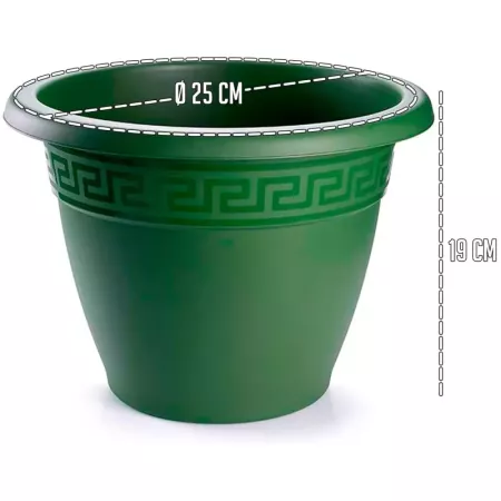 Tradineur - Maceta Redonda "Terracota" - Fabricado en Plástico - Macetero apto para Exterior e Interior del hogar - Ø 25 cm - Co