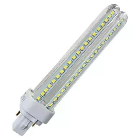 Tradineur - Bombilla LED, modelo maíz, 2 tubos y 2 pines, G24, 12W equivalente a 120W, 1080 lúmenes, 6400K, luz blanca fría, efi