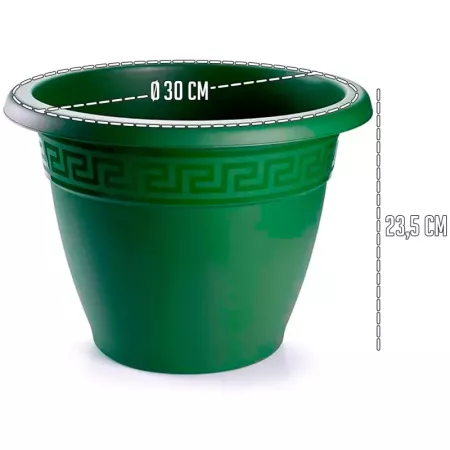 Tradineur - Maceta Redonda "Terracota" - Fabricado en Plástico - Macetero apto para Exterior e Interior del hogar - Ø 30 cm - Co