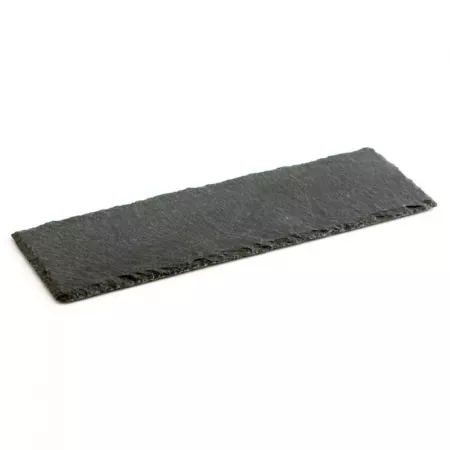 Bandeja de pizarra natural 30x10 cm con borde rústico Bandeja de pizarra natural 30x10 cm con borde rústico