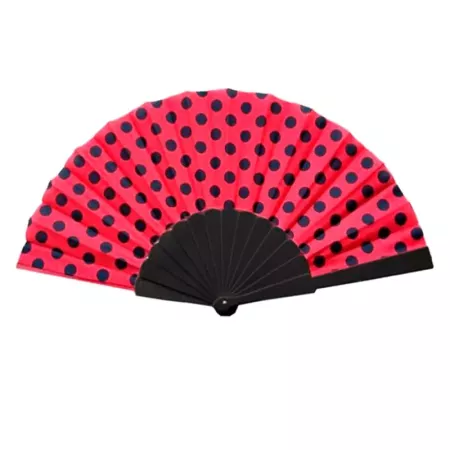 Tradineur - Abanico Chino - Fabricado en plástico - Apertura de 43 cm - Ideal como complemento para disfraces para carnaval y Ha