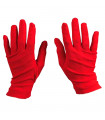 Tradineur - Guantes Largos de 25 cm - Fabricado en poliéster - Talla única para adultos - Ideal para carnaval o Halloween - Color Rojo