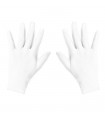 Tradineur - Guantes cortos de niños para disfraz, 100% poliéster, accesorio de carnaval, halloween, cosplay, fiestas, cumpleaños (Blanco, infantil, talla única)