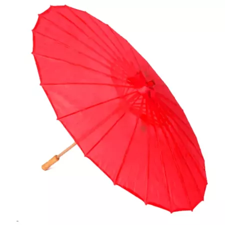 Tradineur - Sombrilla china para carnaval - Fabricado en Madera y poliéster - Complemento ideal para disfraces - Ø 85 x 52 cm -