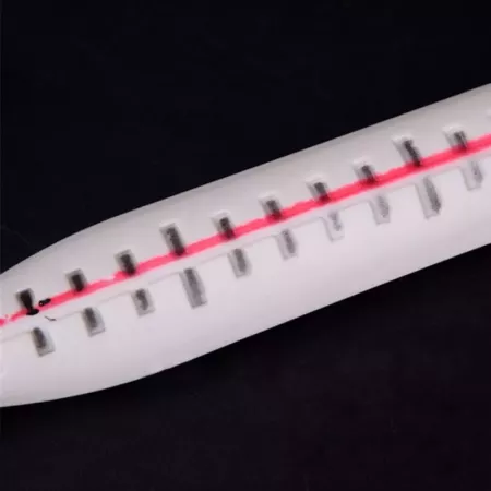 Tradineur - Termómetro de 36 cm - Fabricado en Plástico - Complemento ideal para disfraces de carnaval y Halloween - Color Blanc