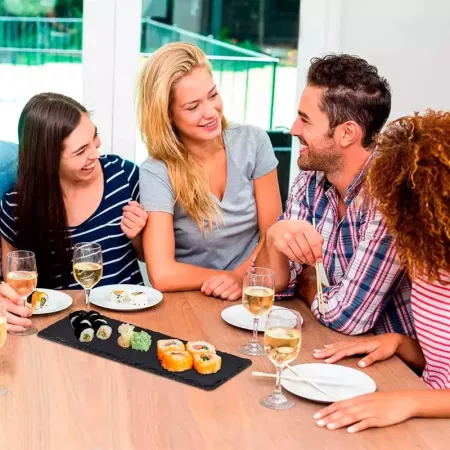 Bandeja de pizarra natural 40x20 cm para aperitivos