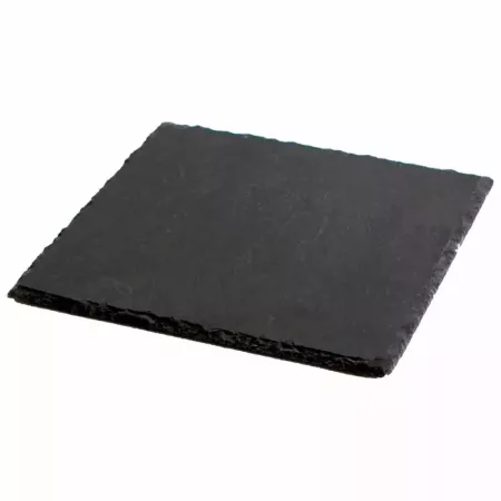 Tradineur - Pack de 6 Bandejas rectangulares de pizarra - Platos para hostelería, servicio y degustación - Canto rústico - Tabla